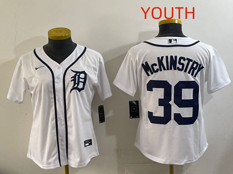 Youth Detroit Tigers #39 Mckinstry White Game Nike MLB Jersey style 001